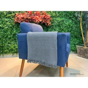 Imagem de Manta para Sofá Gigante 2.40x1.80 Mts Algodão Tipo Capa Decoração Quarto e Cama (POP 2,20 X 1,50 CINZA ESCURO)