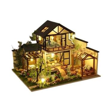 Imagem de Kit De Modelo De Casa De Bonecas Mini DIY 3D Com Móveis Para Decoração