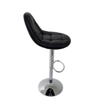 Imagem de Banqueta Giratória Gomos Ii Confort Preta Confortável Cozinha Sala De Jantar Bar