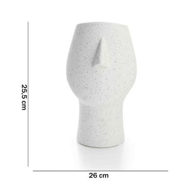 Imagem de Vaso Rosto Areia Em Cerâmica 25,5x26cm