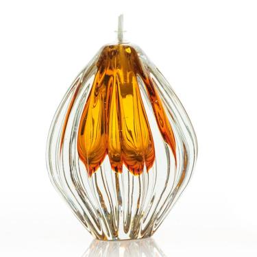 Imagem de Lamparina Em Cristal Murano Âmbar  São Marcos