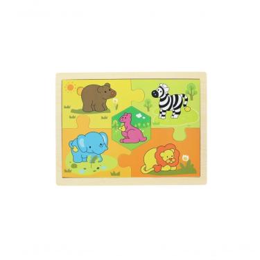 Imagem de Quebra Cabeça Infantil Bricadeira Educativa Montar 5 Peças