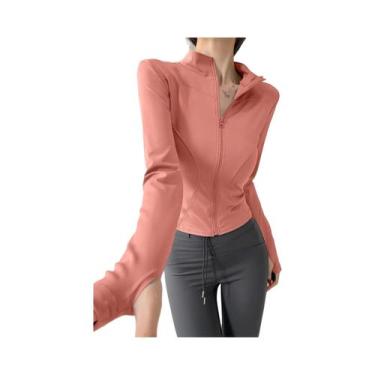 Imagem de Jaqueta De Yoga Feminina De Secagem Rápida Com Manga Longa E Zíper, To