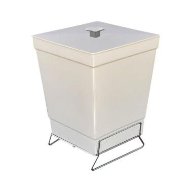 Imagem de Lixeira Para Banheiro De Plástico Com Suporte Apoio - Stolf Areia