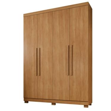 Imagem de Guarda Roupa Viena 4 Portas 3 Gavetas 8 Prateleiras - Beneti Cinamomo