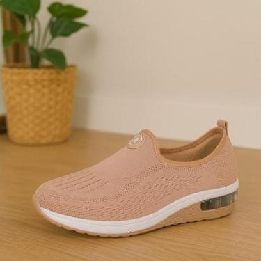 Imagem de Tênis Feminino Modare Ideal para Fascite Plantar e Esporão Nude Conforto-Feminino