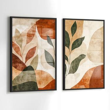 Imagem de Conjunto 2 Quadros Decorativos com Moldura Caixa Relevo Moderno 3D  pa