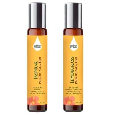 Imagem de Óleos Essenciais Prontos Inspirar E Lemongrass Roll On 10Ml - Essência