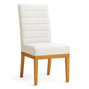Imagem de Cadeira de jantar Mavie estofada, madeira, moderna, resistente, ideal 