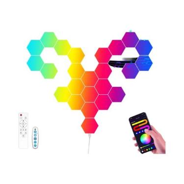 Imagem de Luz De Parede Hexagonal Inteligente Quantum LED Com Sincronização Musi