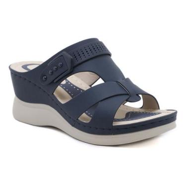 Imagem de Sapatos, cunhas, primavera, verão, confortáveis, casuais, femininos - 