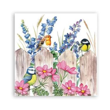 Imagem de 20 Guardanapos para Decoupage Ambiente Birds On Fench
