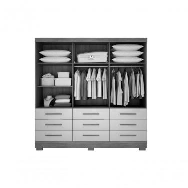 Imagem de Guarda Roupa Solteiro Com Espelho 3 Portas 9 Gavetas - Capri-cumaru - Móveis Novo Horizonte