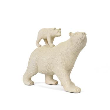 Imagem de Escultura Decorativa Ursos Em Poliresina Mart 22x20x9cm