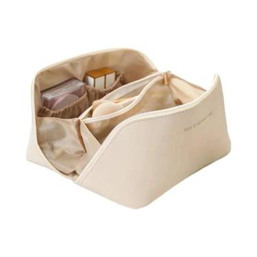 Imagem de Bolsa De Maquiagem Impermeável De Grande Capacidade, Clutch Portátil P