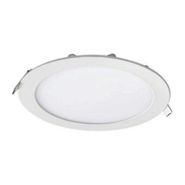Imagem de Painel Led Slim Embutir Redondo Blumenau 24w 3000k Branco Quente