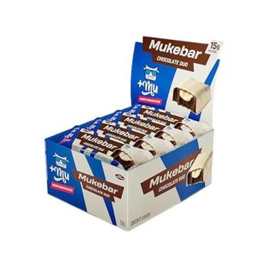 Imagem de Barra de Proteína Mais Mu Mukebar Sabor Duo 15g de Proteína Zero Açúca