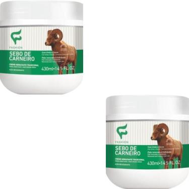 Imagem de 2 Creme Hidratante Tradicional Fashion Cosméticos Sebo de Carneiro Pot