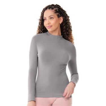 Imagem de Blusa Segunda Pele Manga Longa Sem Costura Névoa - Zee Rucci, U