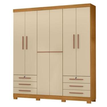 Imagem de Guarda Roupa Casal Londres Carvalho Americano Off White - Incorplac