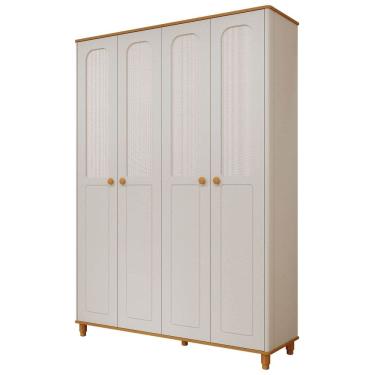 Imagem de Guarda Roupa Infantil Alfajor 04 portas MDF Retrô Permobili