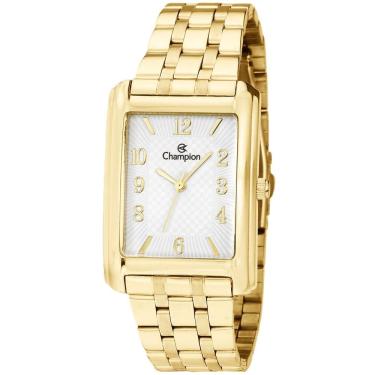 Imagem de Relógio Champion Feminino Ref: Cn20373h Retangular Casual Dourado