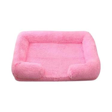 Imagem de Cama De Cachorro Quadrada De Pelúcia Grossa Para Inverno, Almofada Rem