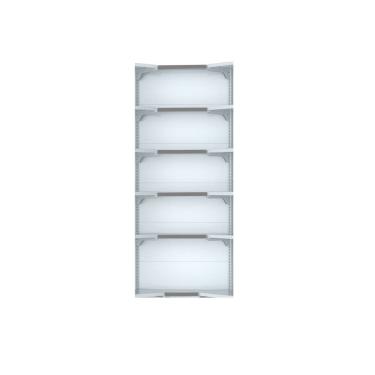 Imagem de Kit 12 Bandejas Canto 202 FIT Farmacia 30/25 Branco Pe Cinza