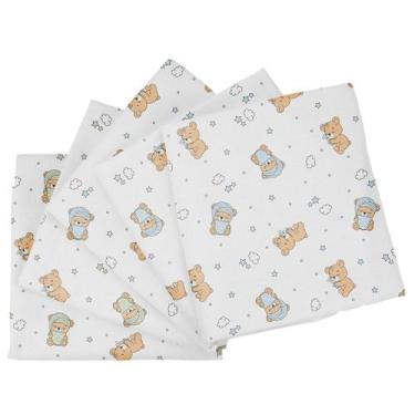 Imagem de Fralda de Pano Luxo para Bebê 5 Unidades Pixuxu, Masculino