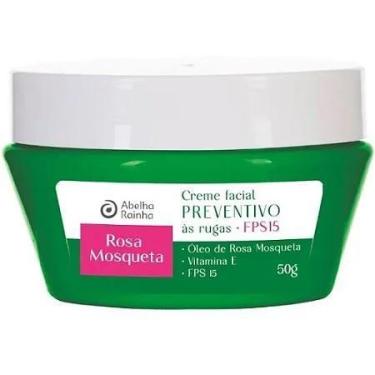 Imagem de Creme preventivo a rugas de rosa mosqueta + acido hialuronico + vitami