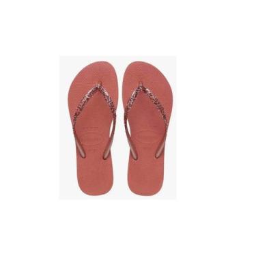 Imagem de Chinelo Feminino Slim Glitter II Havaianas 022486 Cor:TerracotaTamanho