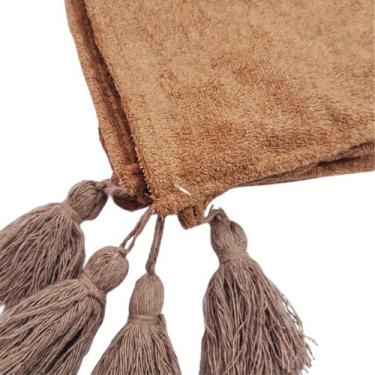 Imagem de Manta sofa peseira cama boucle macia 1,70x1,40 mostarda - CIA DAS ALMO