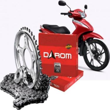 Imagem de Kit Transmissão Relação HONDA BIZ 125 2005-2015 - Coroa, Pinhão e Corr