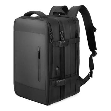 Imagem de Mochila Viagem Expansivel Bordo Notebook Preto Reforçada 40 litros - G