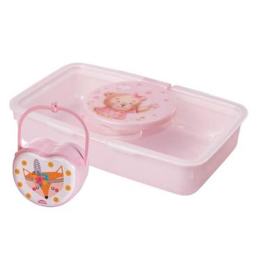 Imagem de Kit Bebê Porta Lenço Com Borracha De Vedação + Porta Chupeta - - PLASU