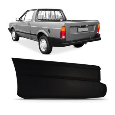 Imagem de Ponteira Parachoque Traseira Preta Lado Esquerdo Auto Quality Saveiro 