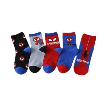 Imagem de Meias De Bebê Do Anime Do Homem-Aranha Para Meninos, Meias De Algodão 