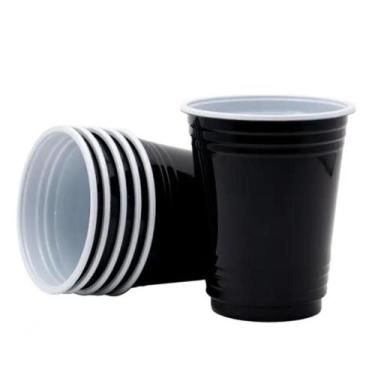 Imagem de Copo Descartável Americano Bio Preto 400ml Pacote c/25un Trik Trik