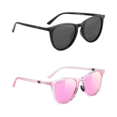 Imagem de Óculos De Sol Polarizados Femininos Oversized Com Formato Redondo E Po