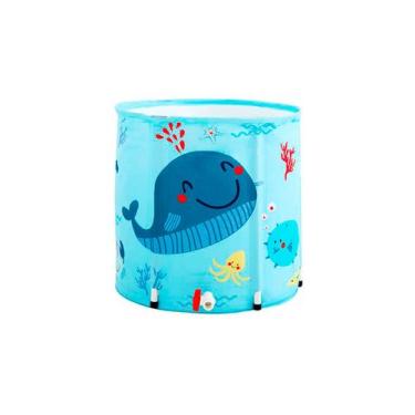 Imagem de Banheira Ofurô Infantil Redonda Baby Pill, Azul