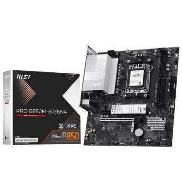 Imagem de Placa Mãe MSI PRO B850M-B GEN4, Chipset B850, AMD AM5, MATX, DDR5