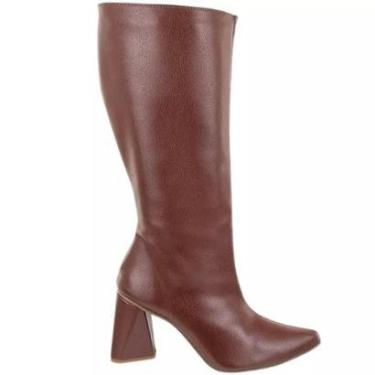 Imagem de 23020FPE Bota Fashion Feminina bico fino Cano Alto Casual Urbana-Feminino