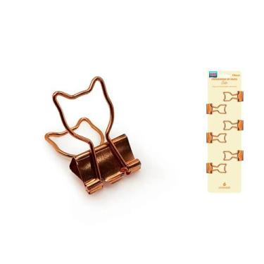 Imagem de Prendedor de Papel Kaz - Formato de Gatinho - Kit com 6 Unidades