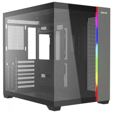 Imagem de Gabinete Gamer Redragon Tesseract RGB Preto Sem Fans CA-614B, Único