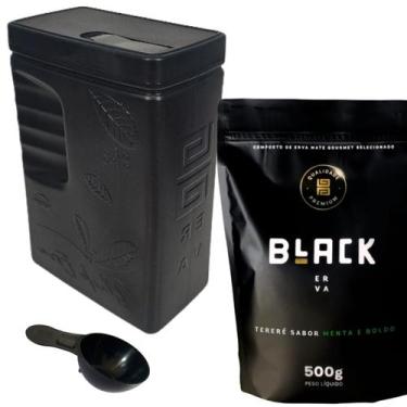 Imagem de Kit Tereré 1 Erva Mate Tereré Black Erva + Porta Erva Mate Black Erva 