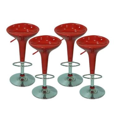 Imagem de Kit 4 Banquetas Tulipa Lotus Em Abs Com Base Giratória - Best