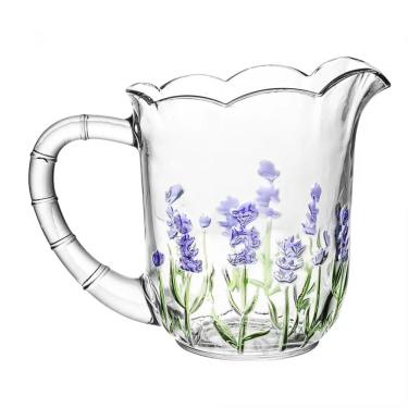 Imagem de Jarra Lavanda Hand Painting 1,5L Cristal Ecologico para Servir Bebidas Pintada a Mão Lyor