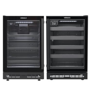 Imagem de Kit Cervejeira 100L para Embutir Top Light-In e Adega 24 Garrafas Cave-In Preto 220V Venax