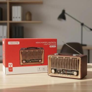 Imagem de Radio retro am/fm usb bluetooth tomate mtj-2015