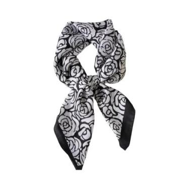 Imagem de Lenço Quadrado De Seda Luxuosa Para Mulheres, Hijab De Cetim, Faixa De